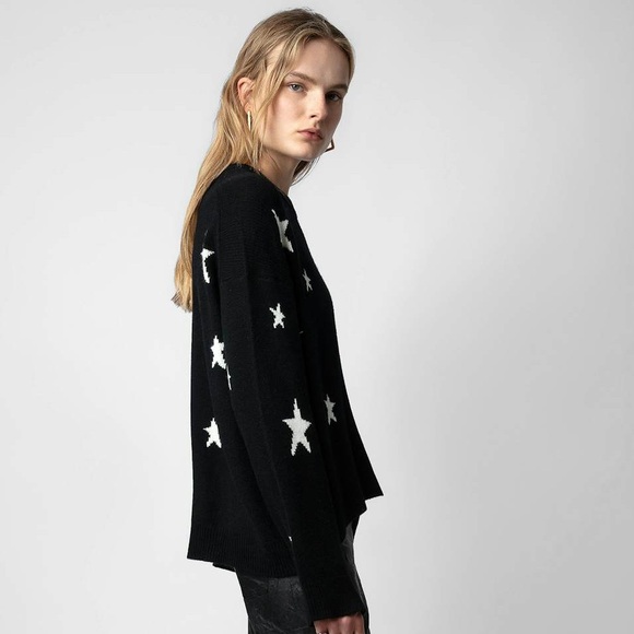 Zadig & Voltaire Markus Stars Cashmere Sweater in black - Picture 4 of 5